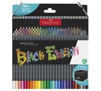 Faber-Castell Crayons de couleur 116411 Black Edition – Boîte 100, vibrants et résistants