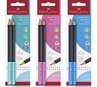 FABER-CASTELL Crayon Jumbo GRIP TWO TONE Set de 2 crayons couleur aléatoire (2 crayons)