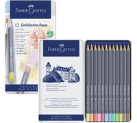 FABER-CASTELL Crayons aquarelle GOLDFABER étui métallique de 12 pièces
