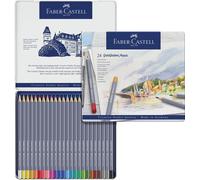 FABER-CASTELL Crayons aquarelle GOLDFABER étui métallique de 24 pièces