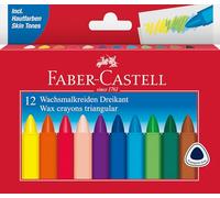 Faber-Castell Craies à la cire 120010 triangulaires – boîte de 12