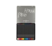FABER-CASTELL Crayons de Couleur Black Edition Boîte Métal 24x