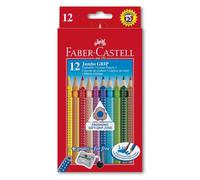 Faber Castell Crayons De Couleur Buntstift Jumbo Grip 12 Pièces Boîte En Carton