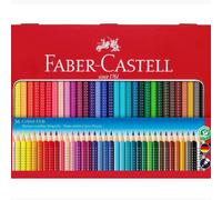 FABER-CASTELL Crayons de Couleur Colour Grip - Boîte Métallique de 36