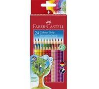 FABER-CASTELL 112424 - Set de crayons de couleur Colour Grip 2001, 24 pièces dans un étui en carton