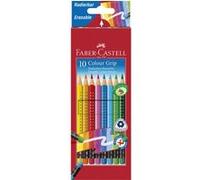 FABER-CASTELL Crayons de couleur gommable avec grip, étui G