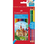 FABER-CASTELL Crayons de couleur hexagonaux ECO Promoetui 12+3