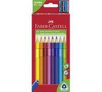 FABER-CASTELL Crayons de couleur Jumbo triangulaire, 10 étui