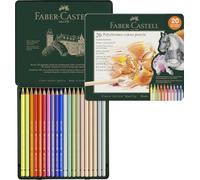 Faber-Castell - Crayons de couleur Polychromos, 20 couleurs