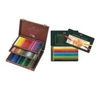 FABER-CASTELL - crayons de couleur POLYCHROMOS, coffre de 120 pour artistes, hexagonal, inéffaçable et resistan à l'eau mine en pastel à huile, mine très résistan