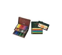 FABER-CASTELL - crayons de couleur POLYCHROMOS, coffre de 120 pour artistes, hexagonal, inéffaçable et resistan à l'eau mine en pastel à huile, mine très résistan