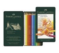 Faber-Castell Crayons de couleur Polychromos – Boîte en métal 12 crayons
