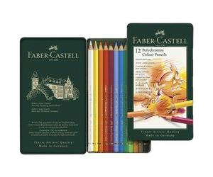 FABER-CASTELL Crayons de couleur POLYCHROMOS, étui en métal