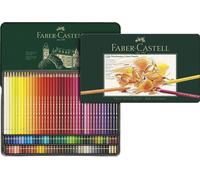 FABER-CASTELL Crayons de couleur POLYCHROMOS étui métallique de 120 pièces