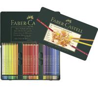 FABER-CASTELL Crayons de couleur POLYCHROMOS étui métallique de 60 pièces
