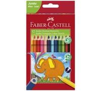FABER-CASTELL Crayons de couleur triangulaire Jumbo, étui 12