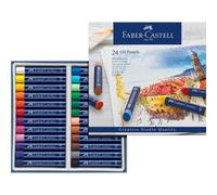 FABER-CASTELL Crayons Pastel à l’Huile - Boîte en Carton de 24 Couleurs