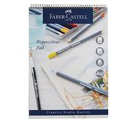 Faber-Castell Creative Studio Bloc de 15 feuilles de papier à spirales sans acide pour aquarelle 190 g/m² Format A3