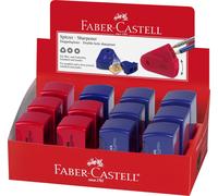 Faber Castell Doppel-Spitzdose Sleeve blau/rot sortiert