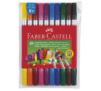 FABER-CASTELL Feutre double pointe, étui de 10