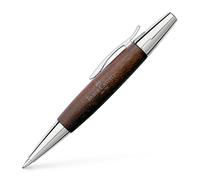 Faber-Castell Stylo à bille E-Motion Twist 148382 Bois de poirier brun foncé Bleu