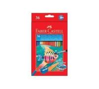 Faber-Castell - Ensemble de crayons de couleur et pinceaux - aquarelle - paquet de 36