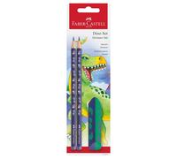 Faber Castell Ensemble De Crayons Dinosaure Avec Gomme & Taille