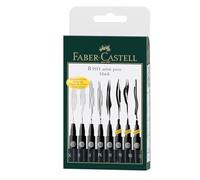 Faber-Castell 167137 Feutre PITT artist pen noir étui de 8