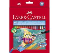 Faber-Castell Etui Carton 48x Crayons Aquarellables + Pinceau