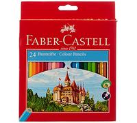 [111224] Faber-Castell Etui de 24 Crayons de couleur hexagonal CASTLE Assortis
