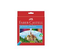 [111224] Faber-Castell Etui de 24 Crayons de couleur hexagonal CASTLE Assortis