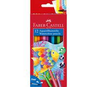 FABER-CASTELL Etui de 12 crayons couleur KINDER-AQUARELL + pinceau