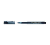 FABER CASTELL Feutre BROADPEN 1554 pointe large 0,8 mm, corps transparent, Noir indélébile