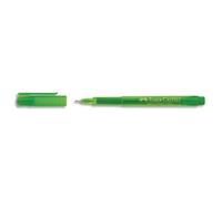 FABER CASTELL Feutre BROADPEN 1554 pointe large 0,8 mm, corps transparent, Vert pomme indélébile