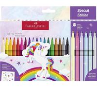 FABER-CASTELL Feutre de coloriage Licorne 18+6 étui en carton