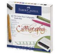 FABER-CASTELL Feutre PITT Artist Pen, boîte studio de 12