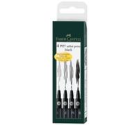 Faber castell 167101 lot de 4 feutres à lencre de chine pitt artist pen (nuances de brun)