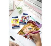 FABER-CASTELL Feutre PITT artist pen Manga Kaoiro, étui de 6