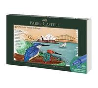 Faber-Castell 267138 - Coffret cadeau Sydney, 12 stylos à encre Pitt Artist Pen, épaisseurs FM, S, B
