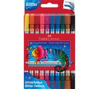 Faber-Castell Set de feutres 151108 Glitzer – 20 feutres à double pointe, enfants et adultes