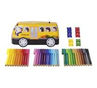 Faber-Castell Connector « Bus » 155532 Boîte en métal de 33 feutres