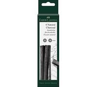Faber-Castell Fusain Pitt naturel – 4 pièces (9–15 mm)