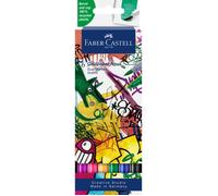 Faber-Castell Marqueur Goldfaber Aqua Dual Graffiti – pointe pinceau et fineliner, étui 6 pièces