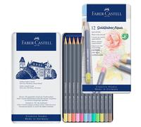 Faber-Castell Goldfaber Aqua Pastel Watercolor Pencils - 12 Pastel Water Colored