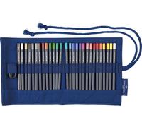 Faber castell goldfaber crayons de couleur assortis sur rouleau de tissu + accessoires -30 pièces-.
