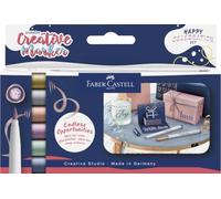 Faber-Castell Set de 6 marqueurs Goldfaber – stylos pinceaux indélébiles Multicolore