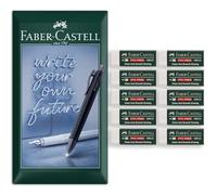 Faber-Castell Gomme blanche 7081N sans PVC | Gomme douce, propre, sans traces, non toxique pour l'école, le bureau et l'art - dans un emballage enveloppe - Lot de 10
