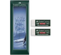 Faber-Castell Gomme blanche 7081N sans PVC | Gomme douce, propre, sans traces, non toxique pour l'école, le bureau et l'art - dans un emballage enveloppe - Lot de 2