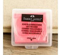 Faber-Castell-Gomme En Caoutchouc Souple Malaxé,Fournitures D'art De Conception Scolaire - Type Red-With-Box