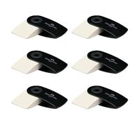 FABER-CASTELL 205076 - Gomme Sleeve Mini, noir, 6 pièces